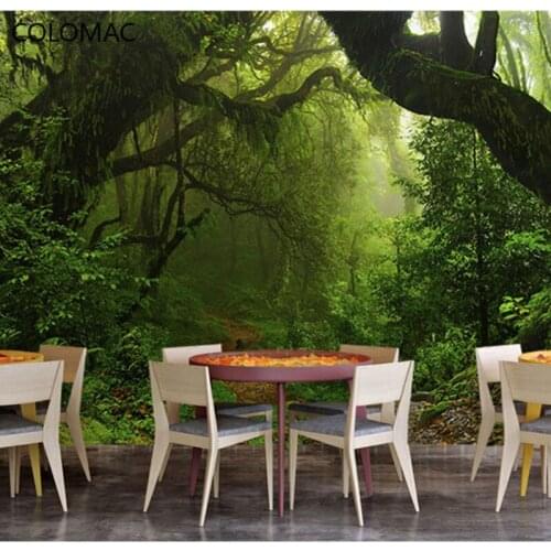 Colomac Custom 3d Extended Space Forest Wallpaper Decoration Living Room Mural Wall Sticker Home Decor Living Room Drop Shopping