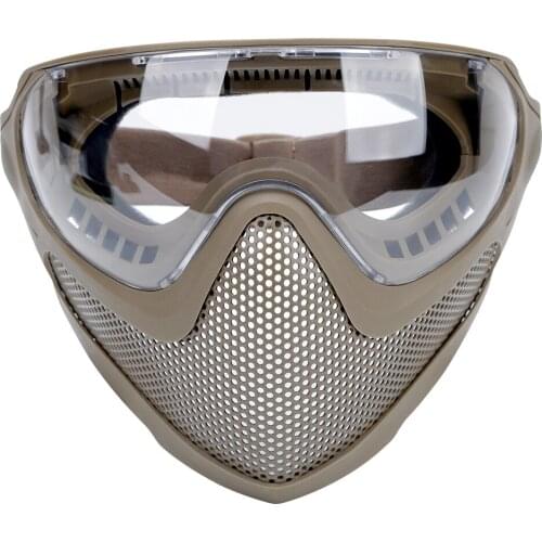 Paintball Steel Mesh Mask Safety Protective Anti-fog Goggle Full Face With 3 Lens Tactical Hunting Airsoft Accessories