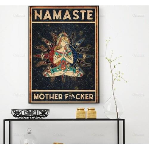 Namaste Mother Poster, Yoga Poster, Meditating Print, Meditation Decor, Printable Wall Art, Modern Home Canvas Unique Gift