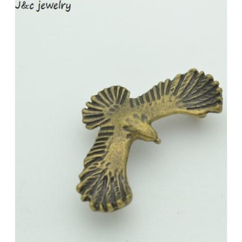 9 pcs/lot 35*20 mm Retro Charms Antique bronze Plated Alloy eagle Pendant Jewelry Findings D511
