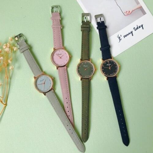 Simple Number Women Fashion Watches Qualities Retro Ladies Wristwatches Casual Leather Female Watch Montre Femme