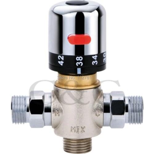 One Handle Bath Thermostatic Faucet Valve For Chrome Bathroom Shower Mixer Set Free Shipping HS-02