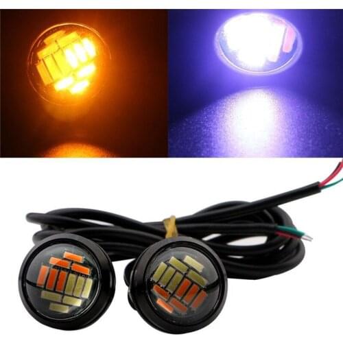 White DC 12V 5W Eagle Eye LED Light 4014 12SMD 23MM Daytime Running DRL Backup Light Car Auto Lamp Waterproof Long Lifespan