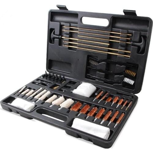 62 Pcs/Set Universal Gun Cleaning Kit Gun Brush Tool Pipeline Rust Removal Tool Rifle Pistol Handgun Brush Cleaner Mainting Tool