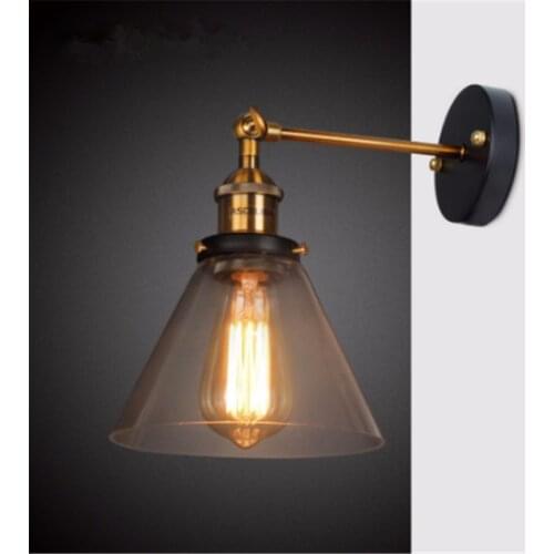 Industrial vintage wall sconce Loft Retro light fixtures brass WALL Lights Indoor Bedroom Bathroom Balcony Bar light Wall Lamp