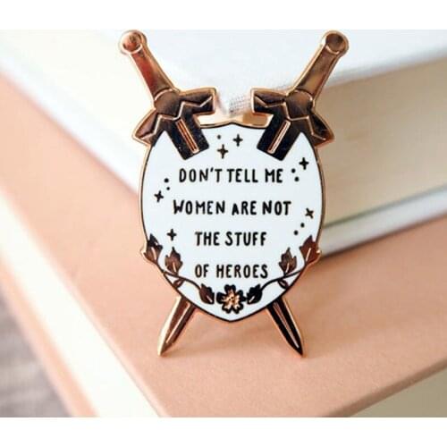 Literature Women Book Poets Feminist Brooch Pins Enamel Metal Badges Lapel Pin Brooches Jackets Jeans Fashion Jewelry Accessorie