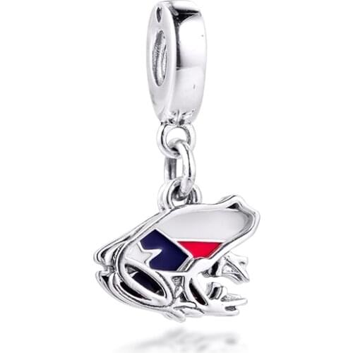 Puerto Rico Frog Dangle Charm Genuine 925 Sterling Silver Jewelry Fits Pandora Bracelet Beads for Women DIY Making kralen