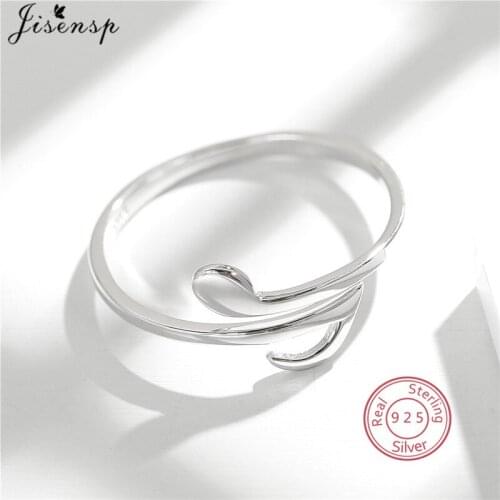 Real 925 Sterling Silver Musical Note Geometric Rings for Women Fine Jewelry 2020 Adjustable Ring Accessories New Year Gift