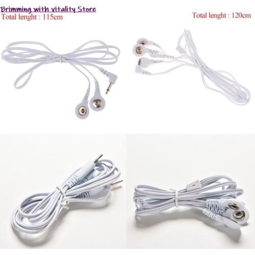 2.5/3.5mm 4/2 Buttons Electrotherapy Electrode Lead Wires Cable For Tens Massager Connection Cable Massage & Relaxation