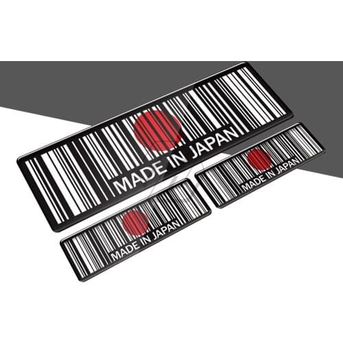3D Bar Code Sticker Made In Japan In USA UK Italy Germany Motorcycle Tank Pad Decal Motorbike Helmet Stickers