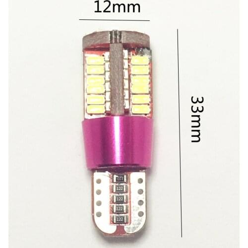 4PCS Car Bulb Light T10 W5W 194 led 57SMD Door License Plate Auto lamps Canbus OBC Interior Map Read Chips White Red Blue 12V
