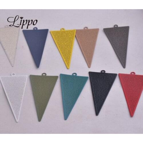 50pcs AC9928 19*39mm Triangle Shape Charms Red Green Jewelry Findings Connectors