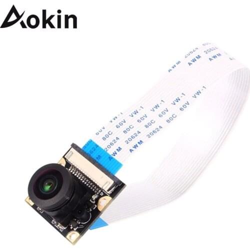Aokin 5MP 1080P 720P For Raspberry Pi Camera Wide Angle Fisheye Night Vision Video Camera Compatible Raspberry Pi 3 Model B+ 3/2