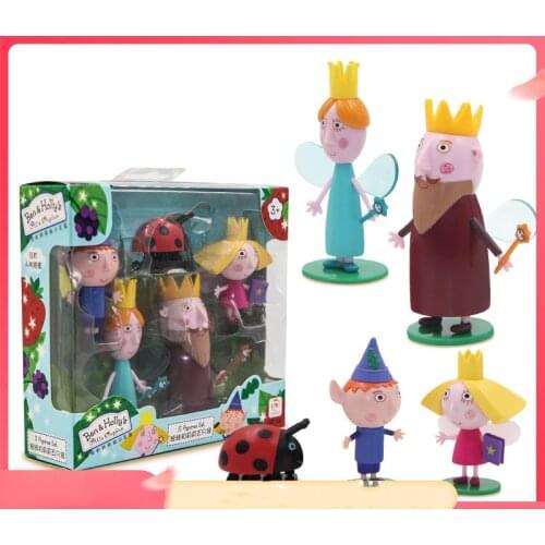 5Pcs / set Ben and Holly PVC Action Figure Toys For Kid Birthday Gift