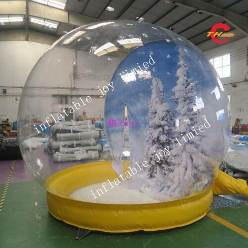 Free air ship to door!inflatable clear Christmas bubble ball Globe ball, inflatable snow globe with customized background photo