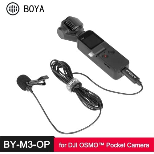 BOYA BY-M3OP USB Type-C Digital Lavalier Microphone for DJI OSMO Pocket Video Stabilizer Gimbal Vlog Film Audio Recording Mic