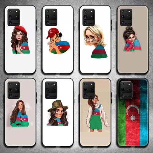 Azerbaijan buta flag fashion girl Phone Case For Samsung Galaxy S21 Plus Ultra S20 FE M11 S8 S9 plus S10 5G lite 2020