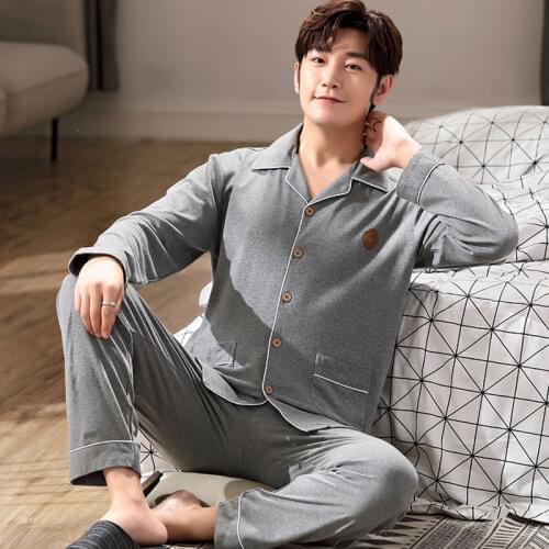 CINPOETRY Men's Cotton Pajamas