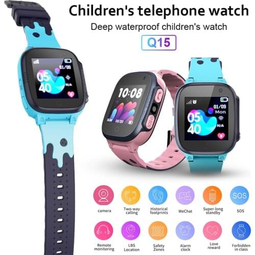 Childrens Smart Watch SOS Phone Watch Smart Watch SIM Card Smart Phone Waterproof IP67 Childrens Gift Suitable for IOS Android