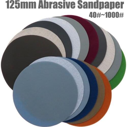 20PCS 5 Inch(125mm) Silicon Carbide Hook&Loop Waterproof Sanding Discs for Wet/Dry Round Abrasive Sandpaper