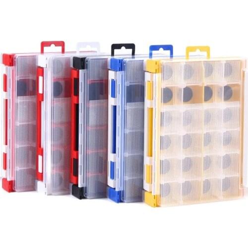 Double-sided Fishing Lure Box Outdoor Handled Artificial Bait Sub-box Shrimp Storage