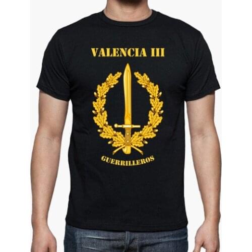 Spanish Legion GOE 3 Valencia Guerrilleros Emblem T-Shirt. Summer Cotton O-neck Mens Short Sleeve T-Shirt New S-3XL
