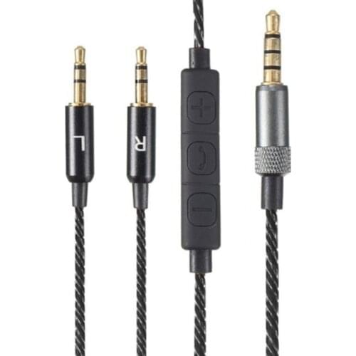 Flexural Replacement 1.2m Audio Cable With Mic/ For Sol Republic Master Tracks HD V8 V10 V12 X3 Headphone Audio Cable