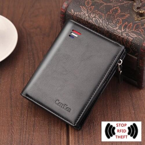 Short Men Wallets Fashion New Card Holder Multifunction Organ Leather Purse For Male Zipper Wallet With Coin Pocket