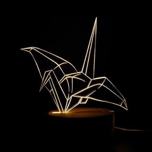 Mycyk Nordic creative animal modeling 3D origami night light styling custom night light 3d night light Valentines day gift hot