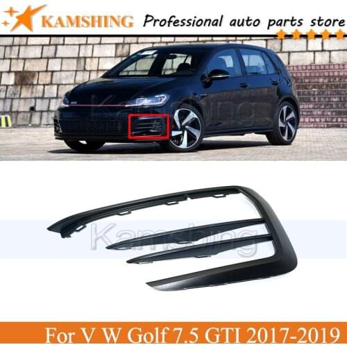 CAPQX Front Bumper Fog light frame cover For V W Golf 7.5 GTI 2017 2018 2019 Front Fog lamp frameRunning light Foglight frame