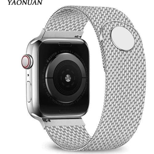 Magnetic loop strap For apple watch band 44mm 40mm iwatch band 38mm 42mm Metal belt Stainless steel bracelet iWatch 6 5 4 3 2 SE