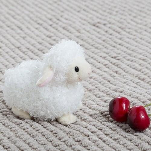 Peluches Sheep Stuffed Plush Kids Toy Baby Easter Gift Lamb with Ring Rattle, 16CM Baby Doll