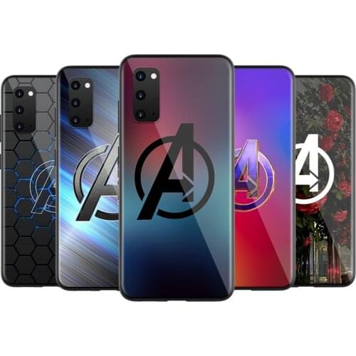 Marvel Avengers Logo Marble For Samsung S20 FE A91 A81 A72 A71 A52 A51 A42 A41 A32 A31 A21S A21 A12 A11 A02 Plus Phone Case