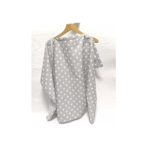 Breastfeeding Bib Adjustable Size Gray Star And Muslin Scarf