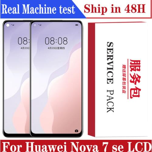 Original 6.5'' Display For Nova 7 SE CDY-AN00 LCD Touch Screen Digitizer Assembly For huawei nova 7 se LCD