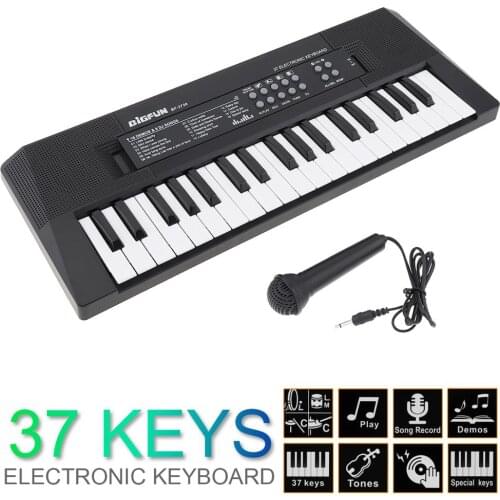 37 Keys Electronic Keyboard Piano Digital Music Key Board with Microphone Children Gift Wonderful Musical Enlightenment