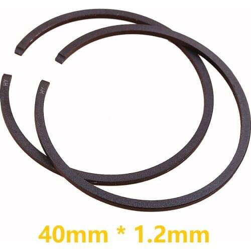 2pcs/lot 40mm X 1.2mm Piston Ring For Brush Cutter FS400 MS210 ST021 MS230 ST023 MS201 MS201T MS211 Chainsaw Cylinder Rebuild