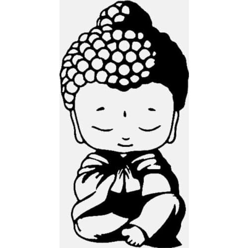 Dawasaru Buddha Religion Lovely Car Sticker Personality Decal Laptop Suitcase Truck Motorcycle Auto Accessories PVC,17cm*9cm