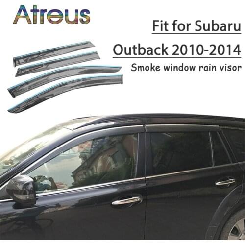 Atreus 1set ABS For Subaru Outback 2018 2017 2016 2015-2010 Accessories Car Vent Sun Deflectors Guard Smoke Window Rain Visor