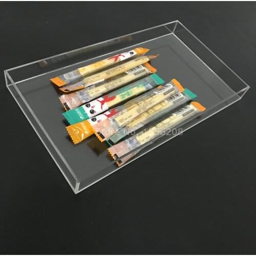 Modern Lucite Tray Handmade Rectangle Cupcake Pallet Wedding Table Decoration Perfume Makeup Food Jewelry Storage Box