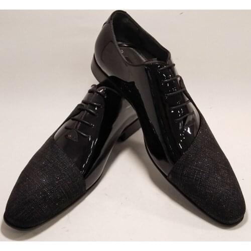 Mens Classic Shoes High Quality Genuine Leather Patent Leather Italian Mold Invitation Tuxedo Wedding Suit Business Shoes