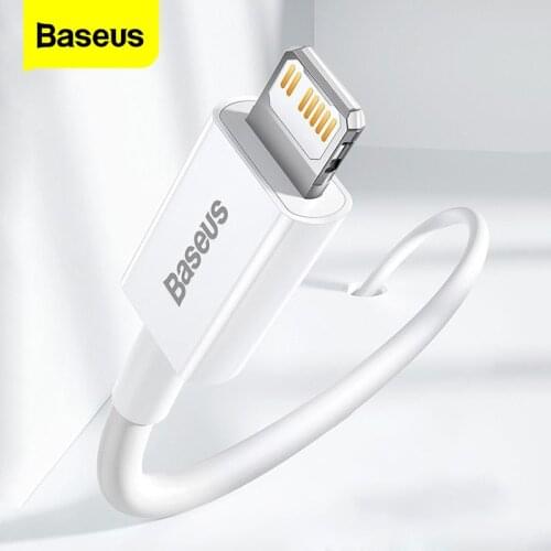 Baseus USB Cable For iPhone 12 11 Pro Xs Max X Xr 8 7 6 6S SE Fast Charging Phone Charger Data Cable For iPad Pro Air Wire Cord