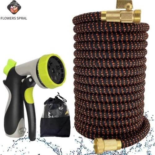 Gardening Retractable Magic Watering Hose Lawn Watering Garden Hose With Water Gun Home Garden Car Wash High Pressure Hose 2021