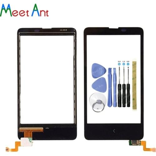 High Quality 4.0" For Nokia X Dual SIM A110 RM-980 Touch Screen Digitizer Sensor Outer Glass Lens Panel Black
