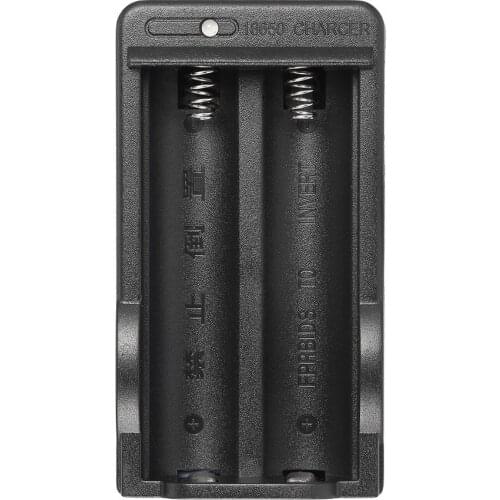 1pc New Black AC 110-240V 18650 4.2V Rechargeable Li-Ion Dual Battery Charger US Plug Travel Battery Power Adapter