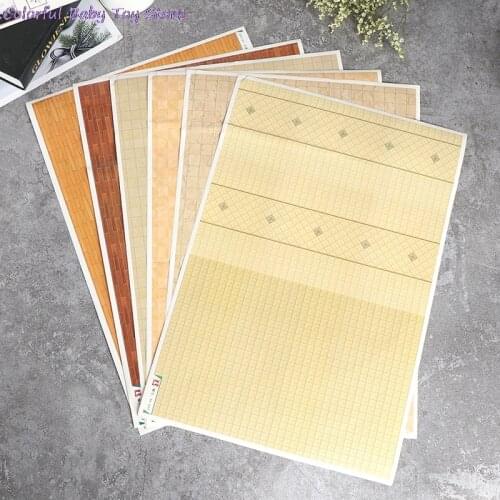 1:12 Dollhouse Mini Home Wall Paper Wall Stickers Murals Floor Stickers Decor