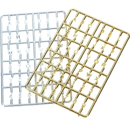 1/12 Dollhouse Miniature Golden Metal House Number alphabet Metal Digital House Number alphabet Door DIY Accessory