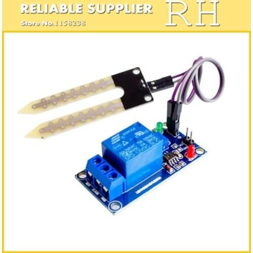 1 channel relay module 12V soil moisture sensor controller module Automatic watering below the humidity starts