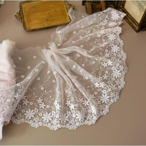 3 Meters/lot Luxury Exquisite Embroidery Lace Trim Embroidered Floral Flower Lace Trim for Wedding Evening Home Accessories
