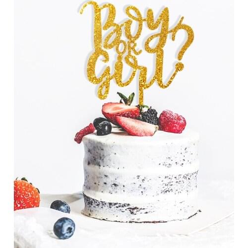 1pc Boy Or Girl cake topper Baby Baptism Gender Reveal Party cake topper for Baby Shower Gender Reveal Party Decoration